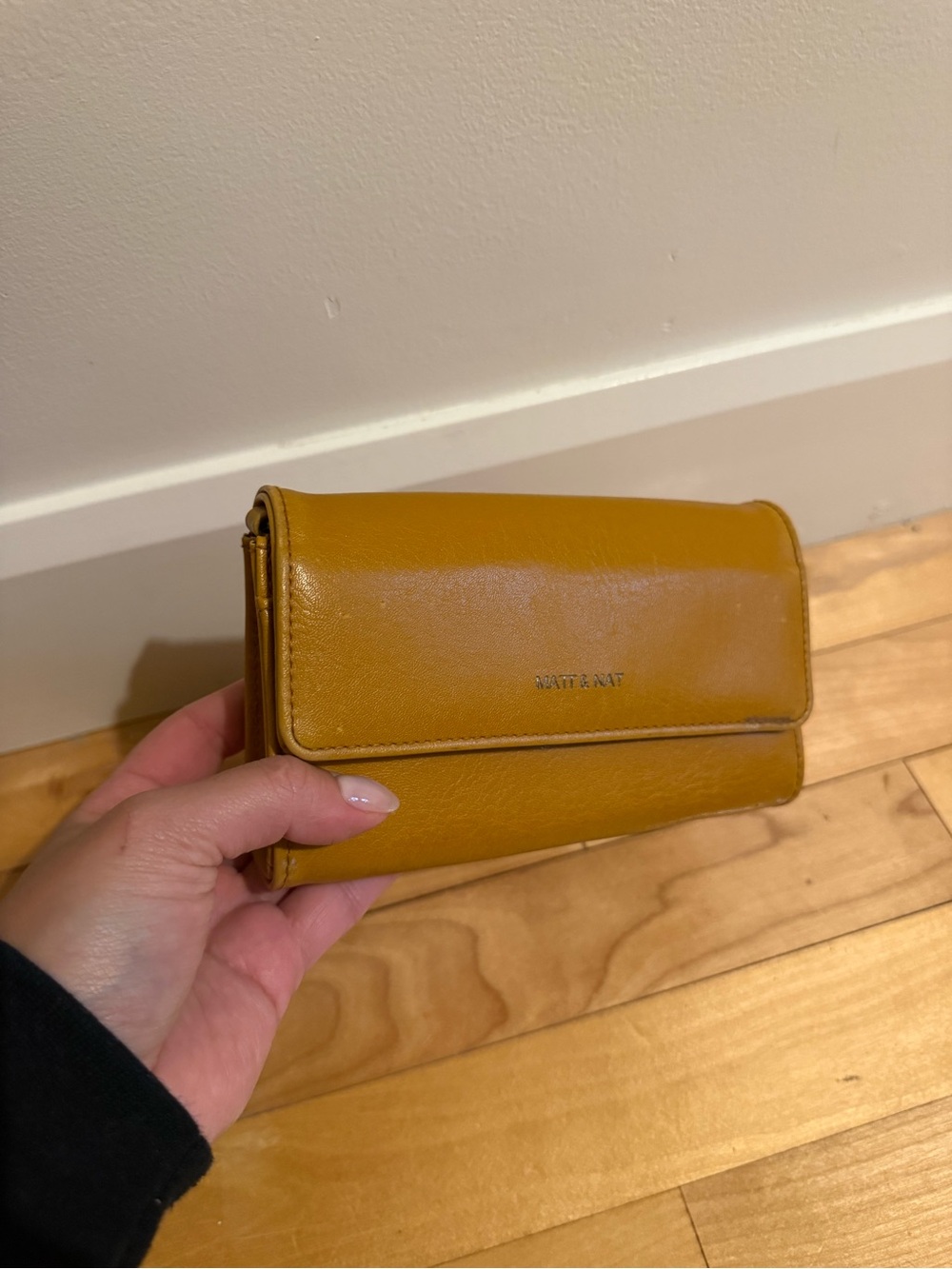Matt & Nat Mustard Yellow Vegan Leather Mini Purse